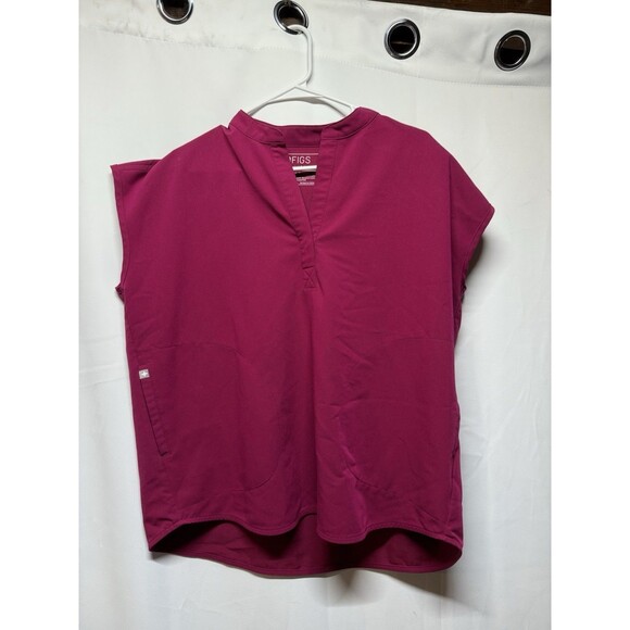 Figs Tops - FIGS Dark Magenta Rafaela Oversized Sleeveless Scrub Top Size Medium
